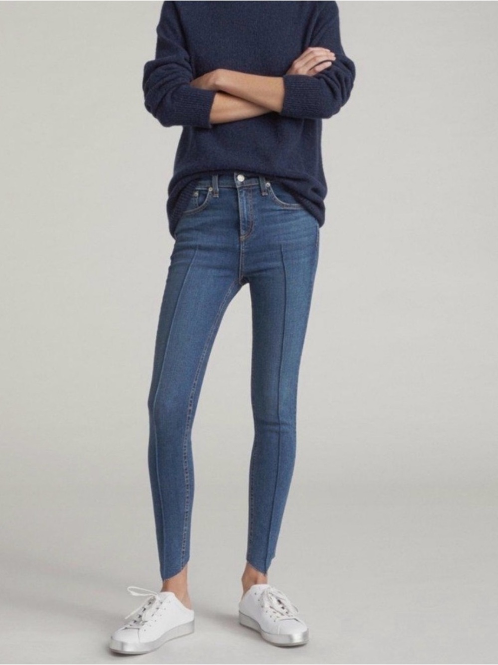 Rag & Bone High Rise Ankle Skinny Jeans Manson Size 27